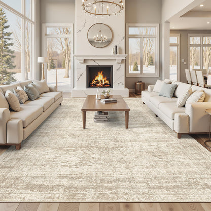 Washable Area Rug with Non-Slip Backing