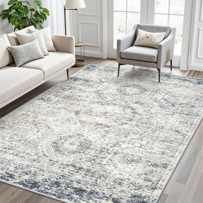 Washable Area Rug with Non-Slip Backing