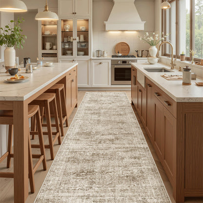 Washable Area Rug with Non-Slip Backing