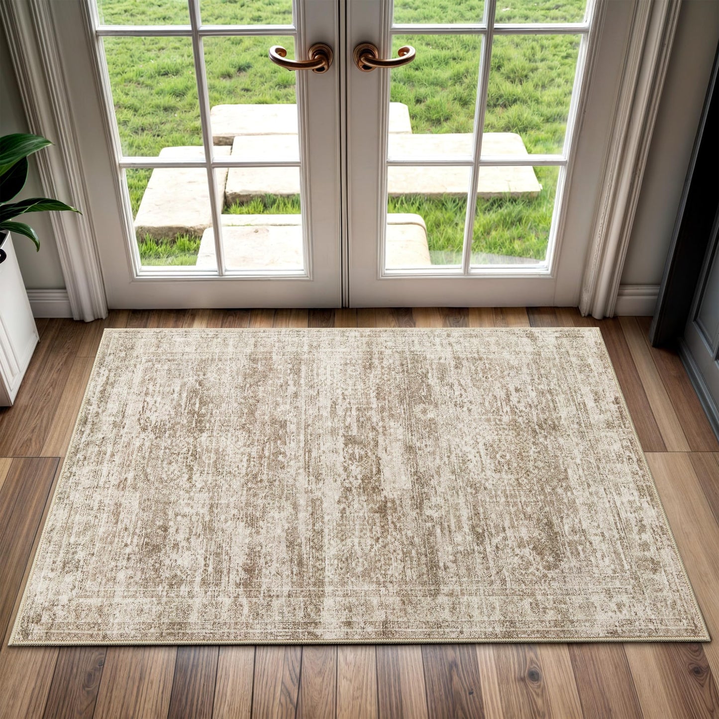 Washable Area Rug with Non-Slip Backing