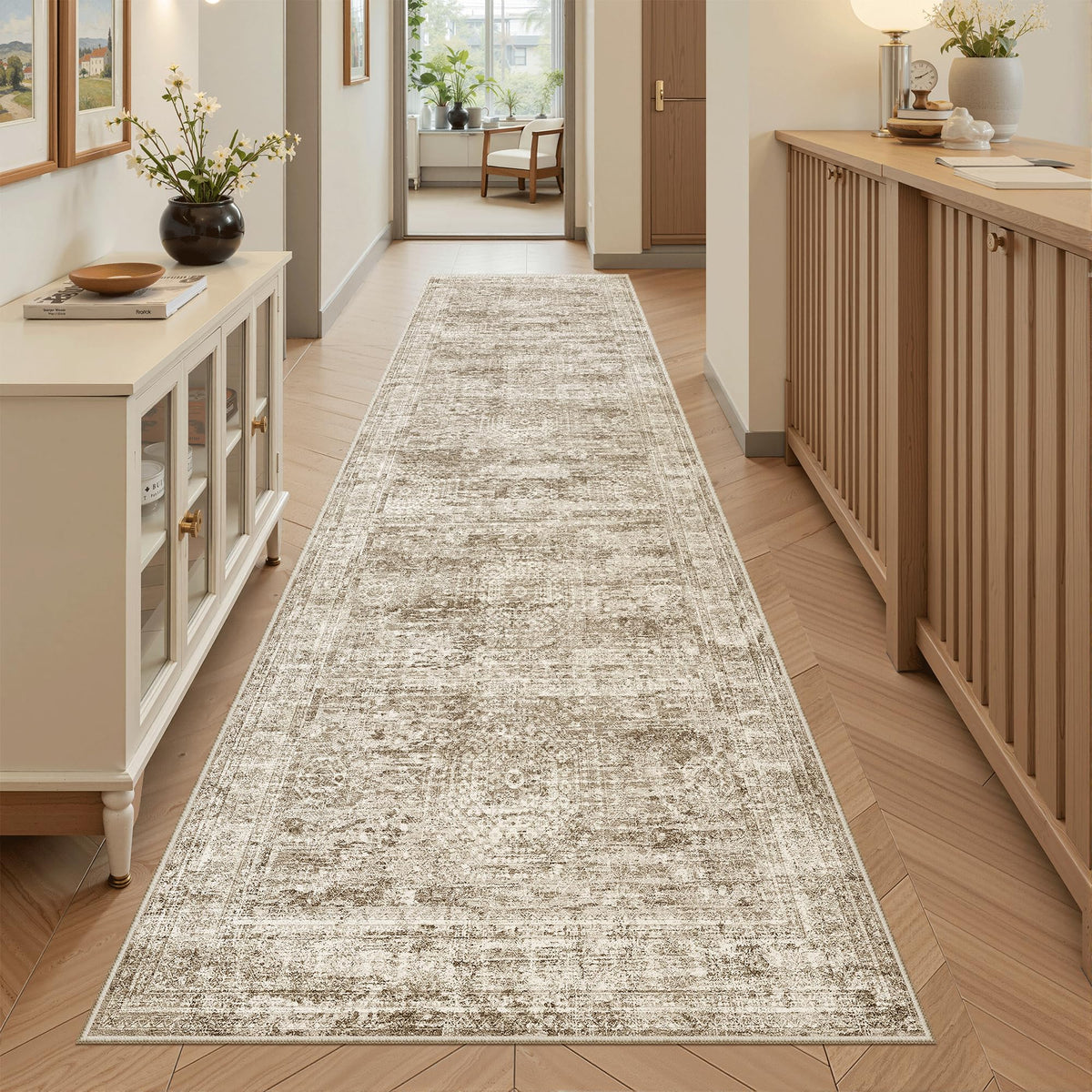 Washable Area Rug with Non-Slip Backing