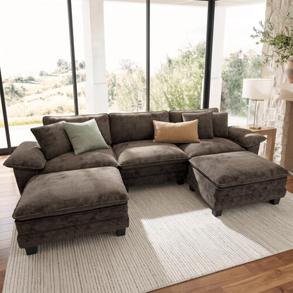 Shaped Modular Cloud Sectional Sofa
