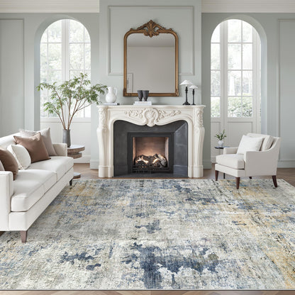 Washable Area Rug with Non-Slip Backing