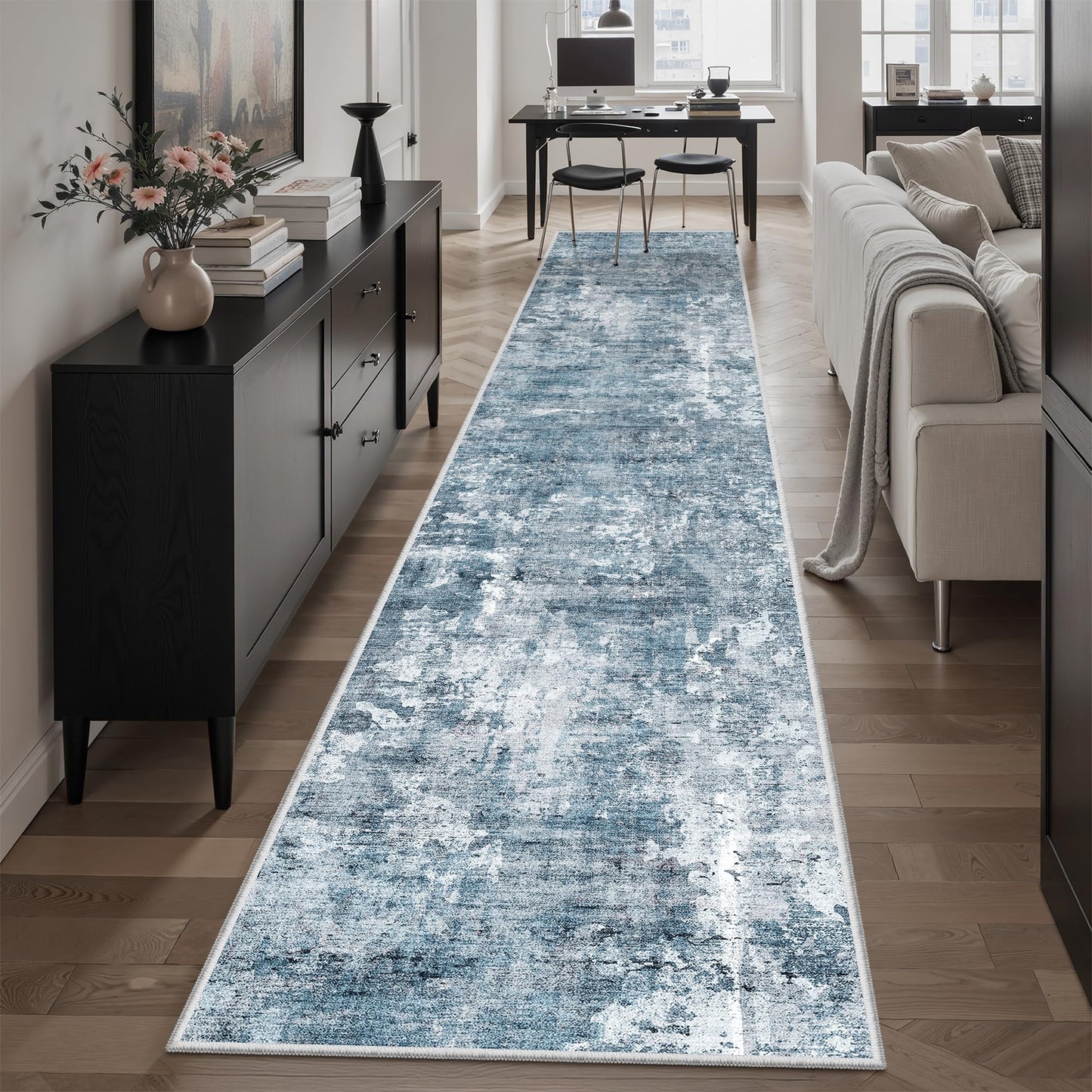 Washable Area Rug with Non-Slip Backing