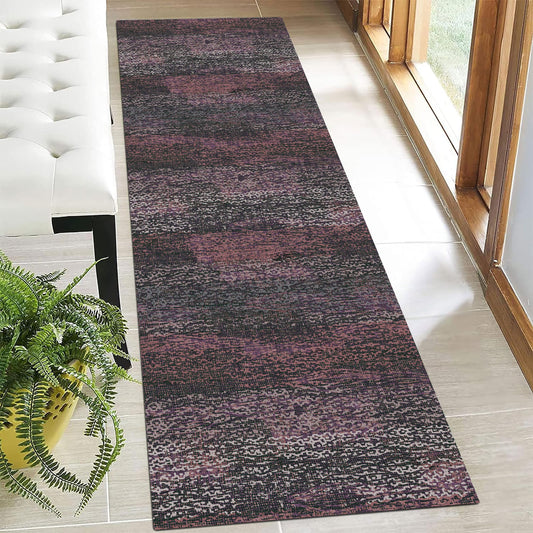 Washable Vintage Tribal Area Rug with Non-Slip Backing