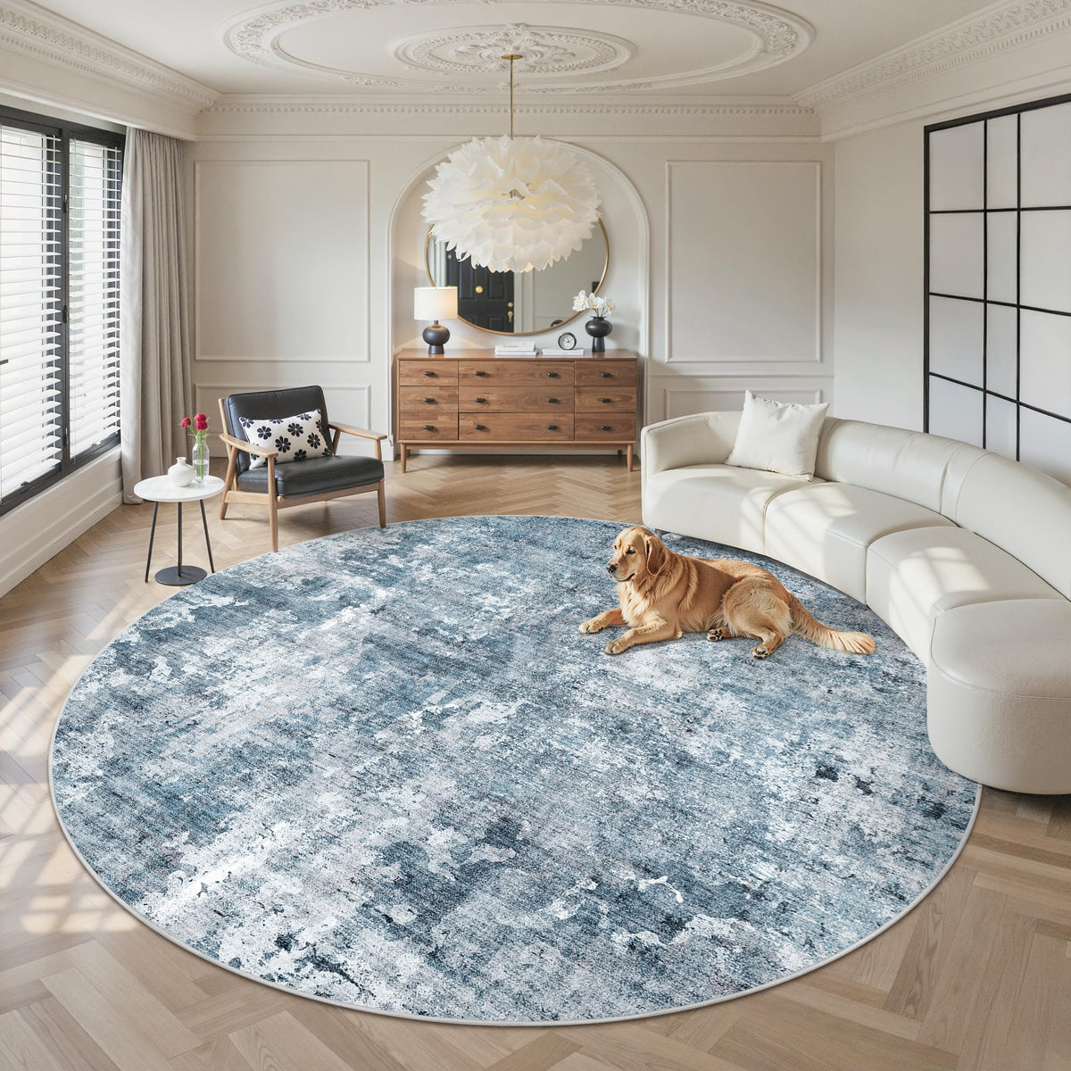 Washable Area Rug with Non-Slip Backing