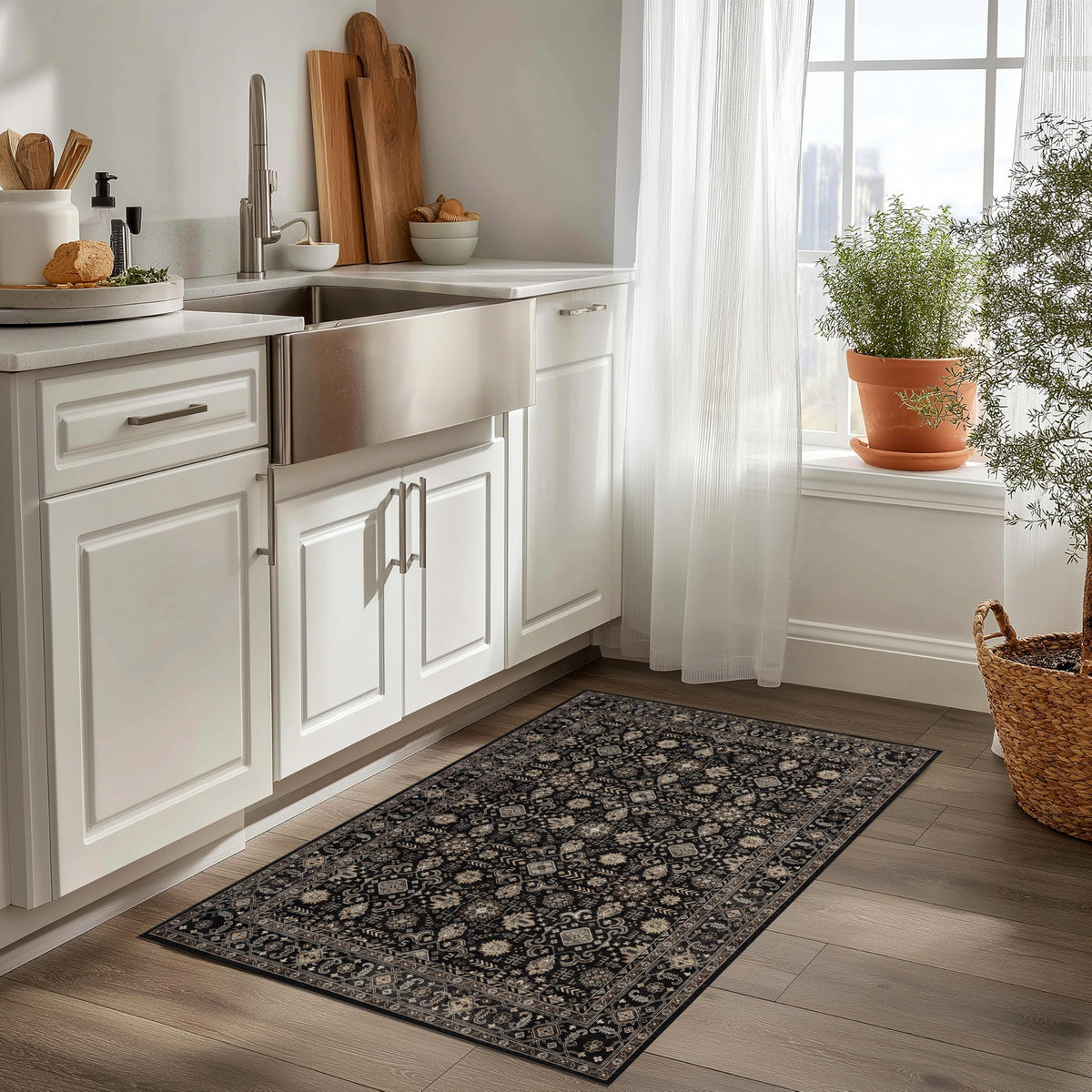 Ultra-Soft Washable Area Rug with Non-Slip Backing