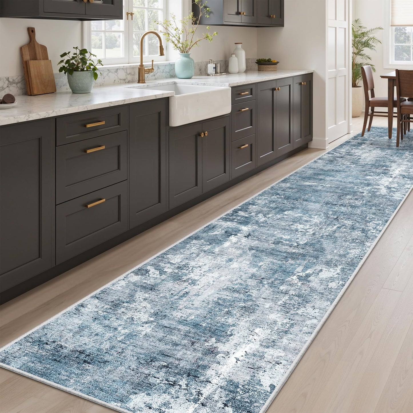 Washable Area Rug with Non-Slip Backing