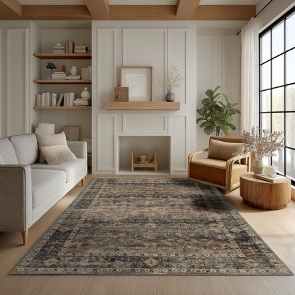 Ultra-Soft Washable Area Rug with Non-Slip Backing