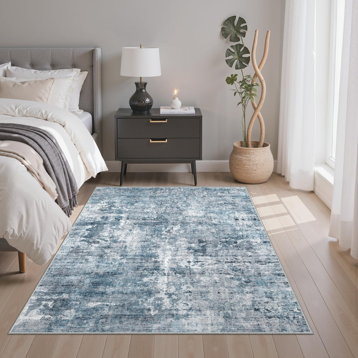 Washable Area Rug with Non-Slip Backing