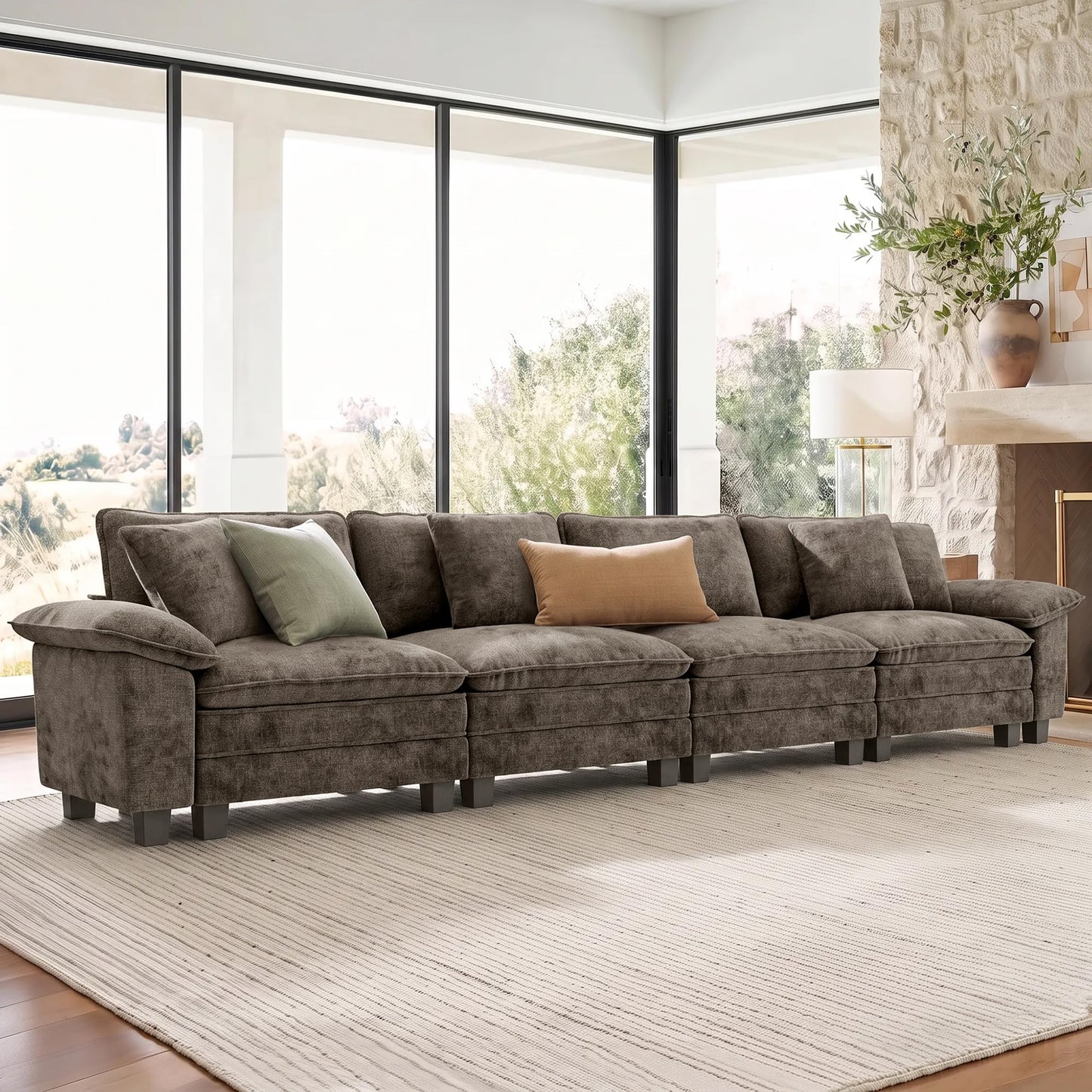 Shaped Modular Cloud Sectional Sofa