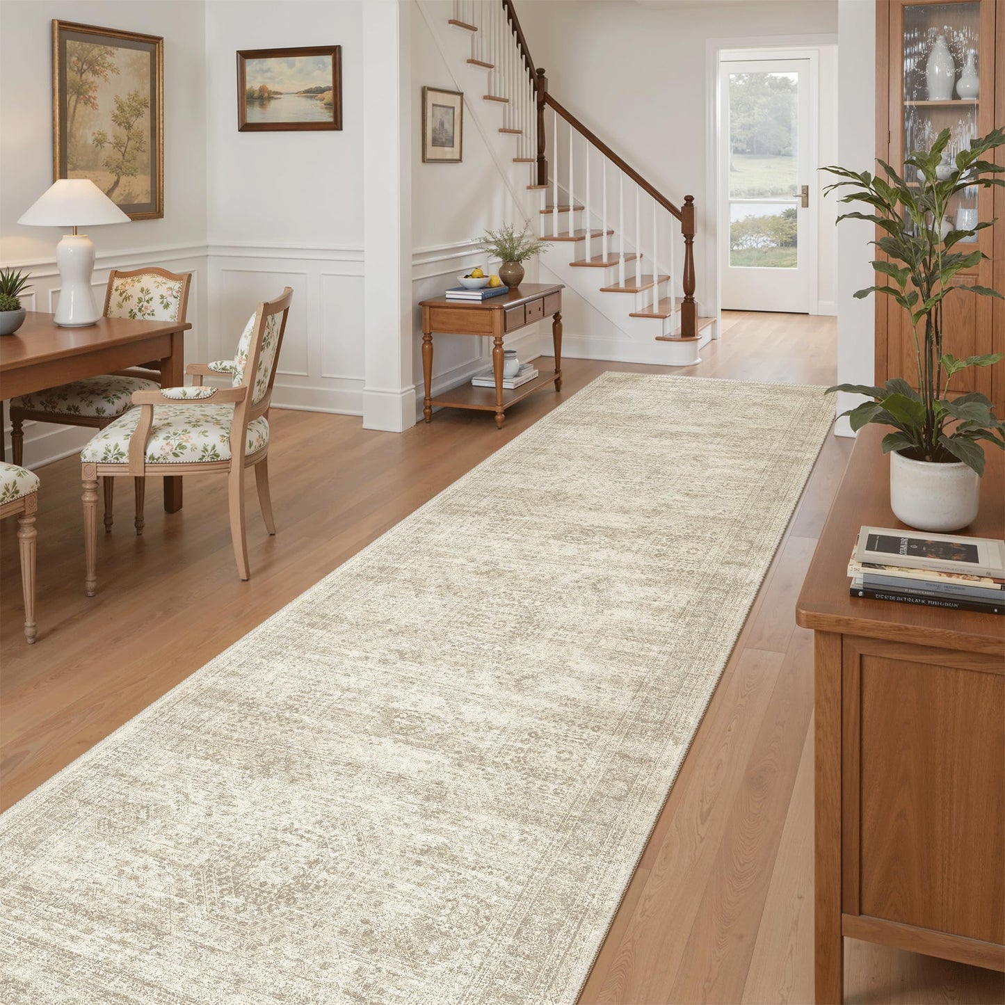 Washable Area Rug with Non-Slip Backing