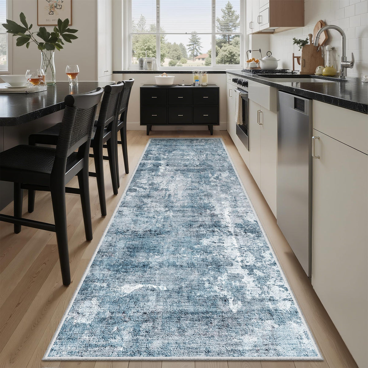 Washable Area Rug with Non-Slip Backing