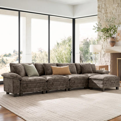 Shaped Modular Cloud Sectional Sofa