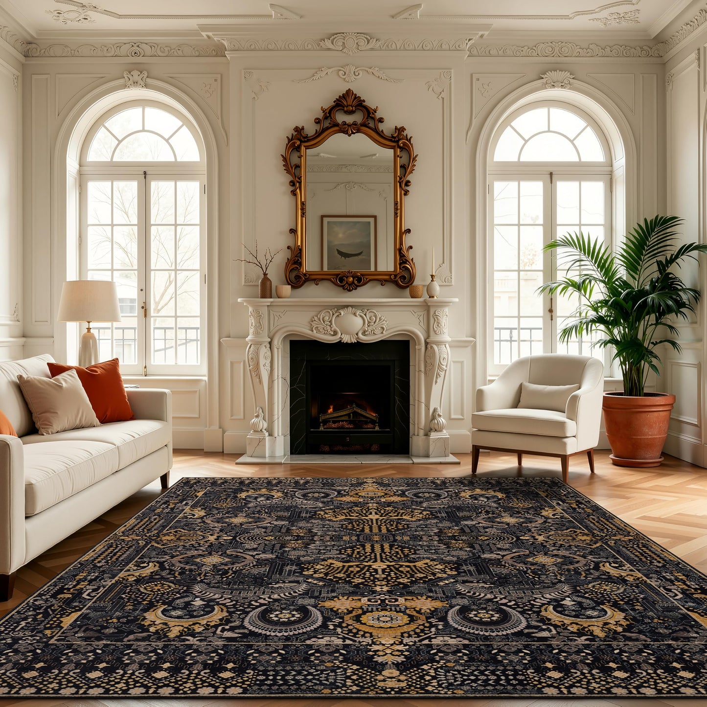 Ultra-Soft Washable Area Rug with Non-Slip Backing