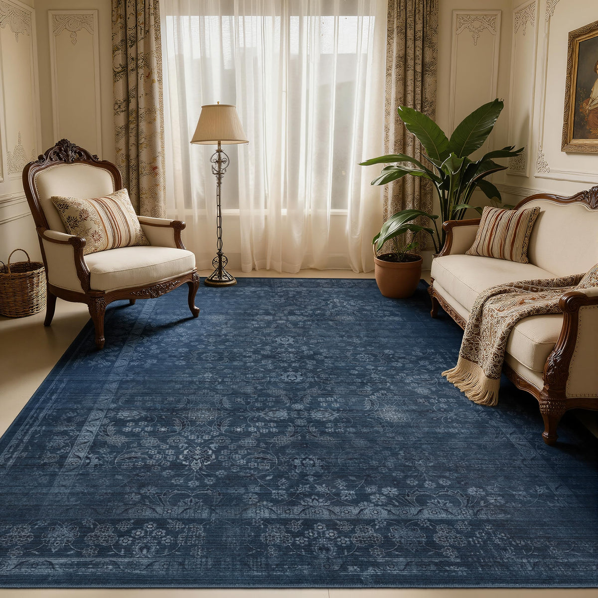 Ultra-Soft Washable Area Rug with Non-Slip Backing