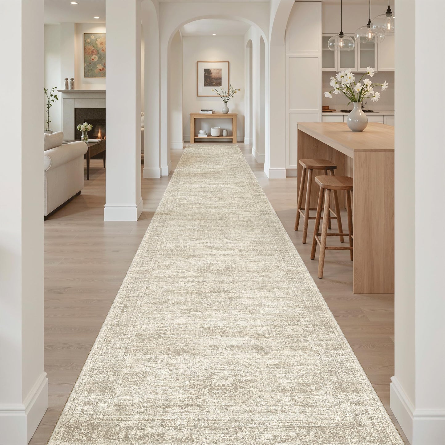 Washable Area Rug with Non-Slip Backing