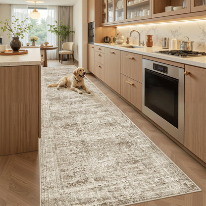Washable Area Rug with Non-Slip Backing