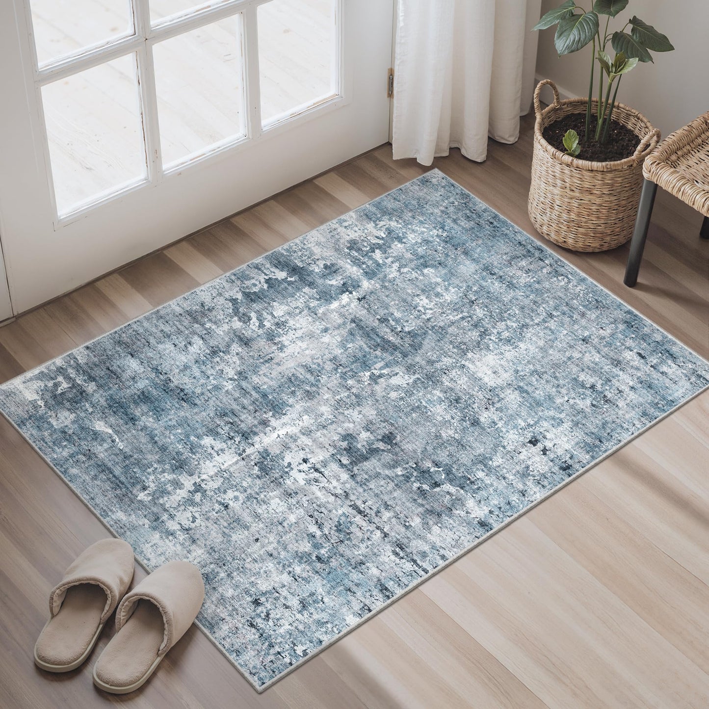 Washable Area Rug with Non-Slip Backing