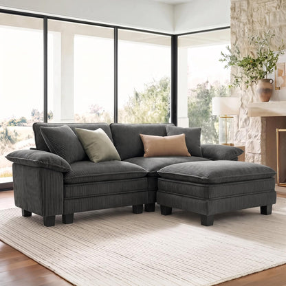 Shaped Modular Cloud Sectional Sofa