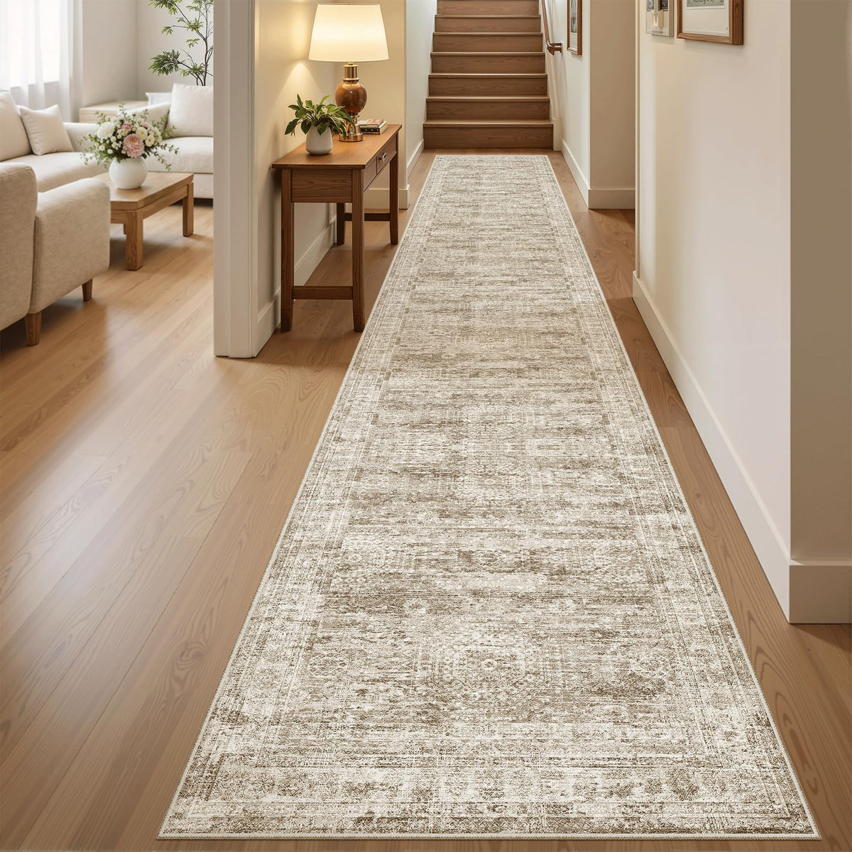 Washable Area Rug with Non-Slip Backing
