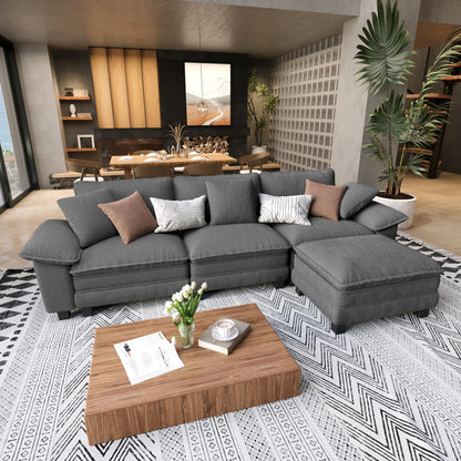 Shaped Modular Cloud Sectional Sofa