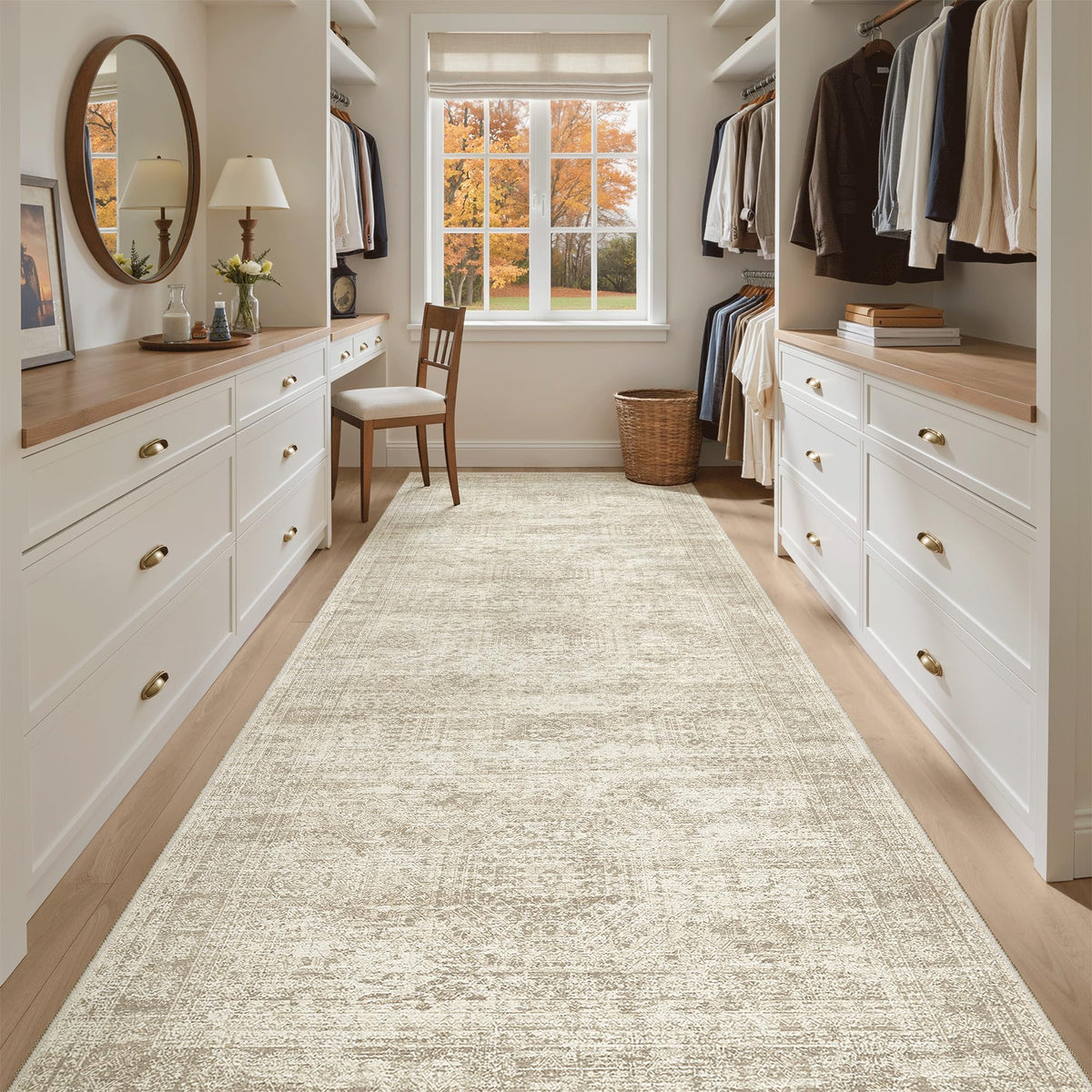 Washable Area Rug with Non-Slip Backing