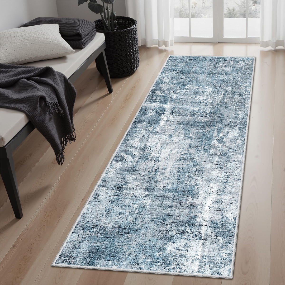 Washable Area Rug with Non-Slip Backing