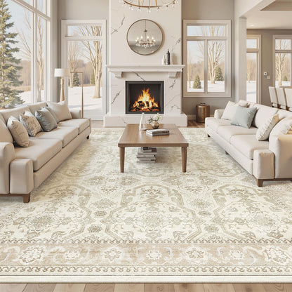 Washable Area Rug with Non-Slip Backing