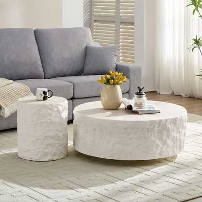 Elliptical Matte Coffee Table with Rounded Edges