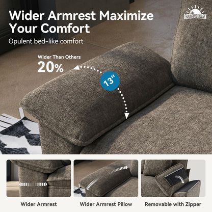 Shaped Modular Cloud Sectional Sofa