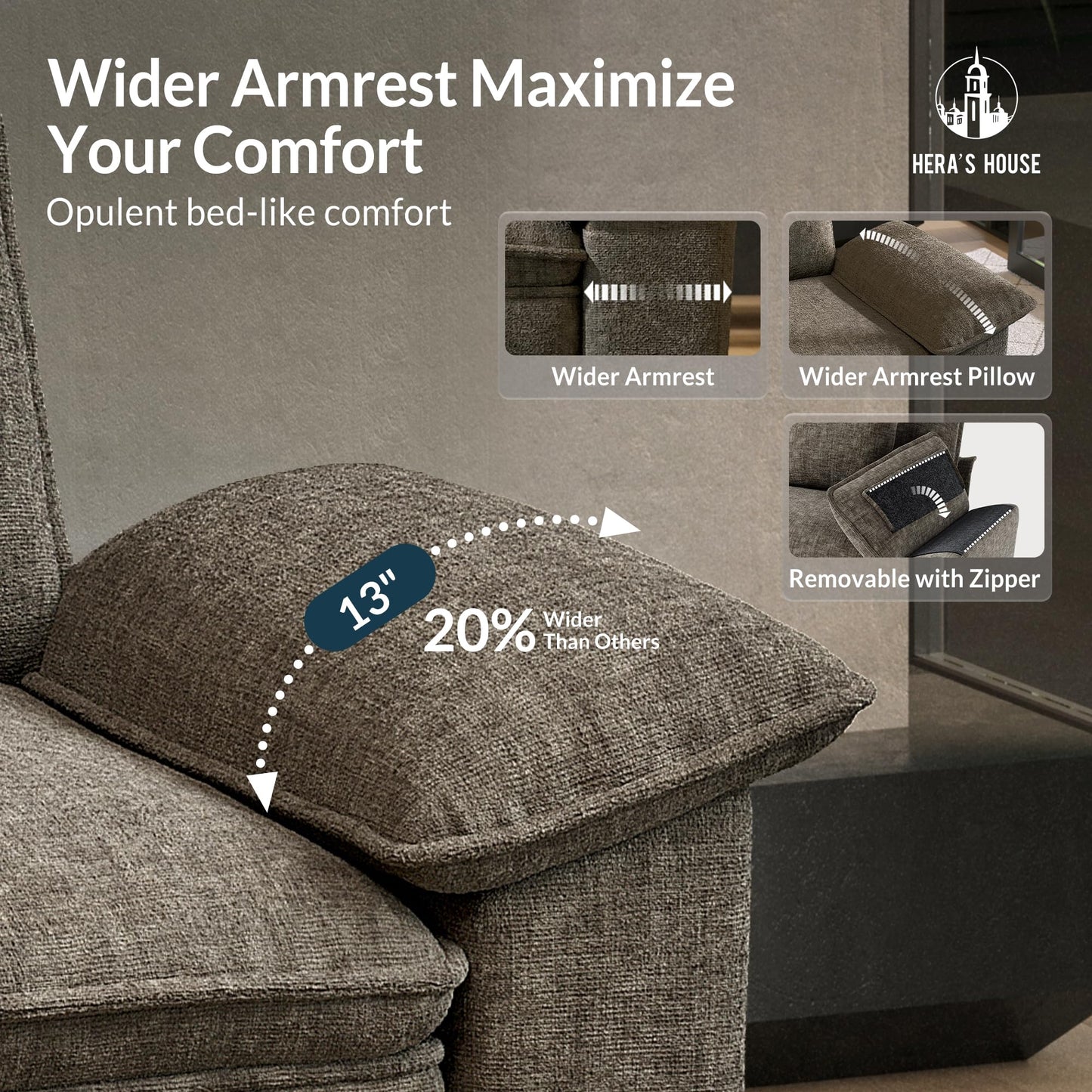 HERA'S HOUSE Modular Sectional Couches for Living Room Cloud Sofa
