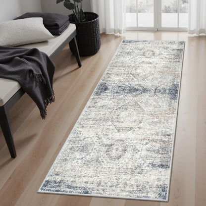 Washable Area Rug with Non-Slip Backing