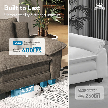 Shaped Modular Cloud Sectional Sofa