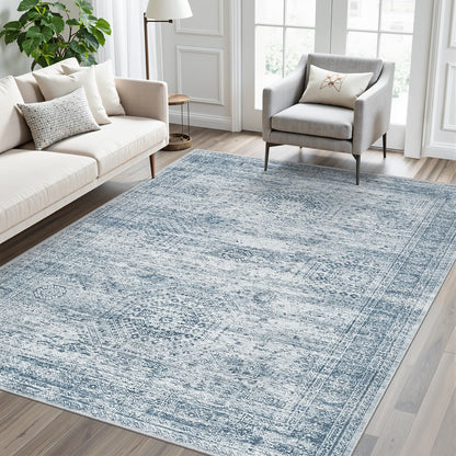 Washable Area Rug with Non-Slip Backing
