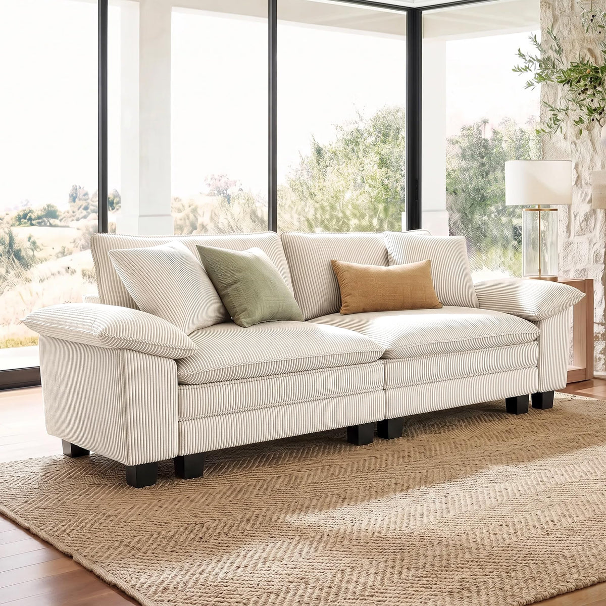 Shaped Modular Cloud Sectional Sofa