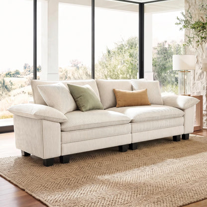 Shaped Modular Cloud Sectional Sofa