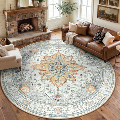 Washable Area Rug with Soft Non-Slip Backing