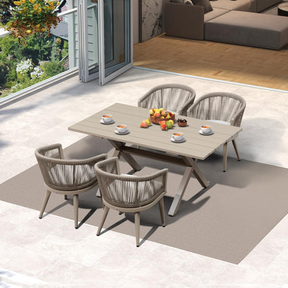 Portland Outdoor Dining Set with Modern Design