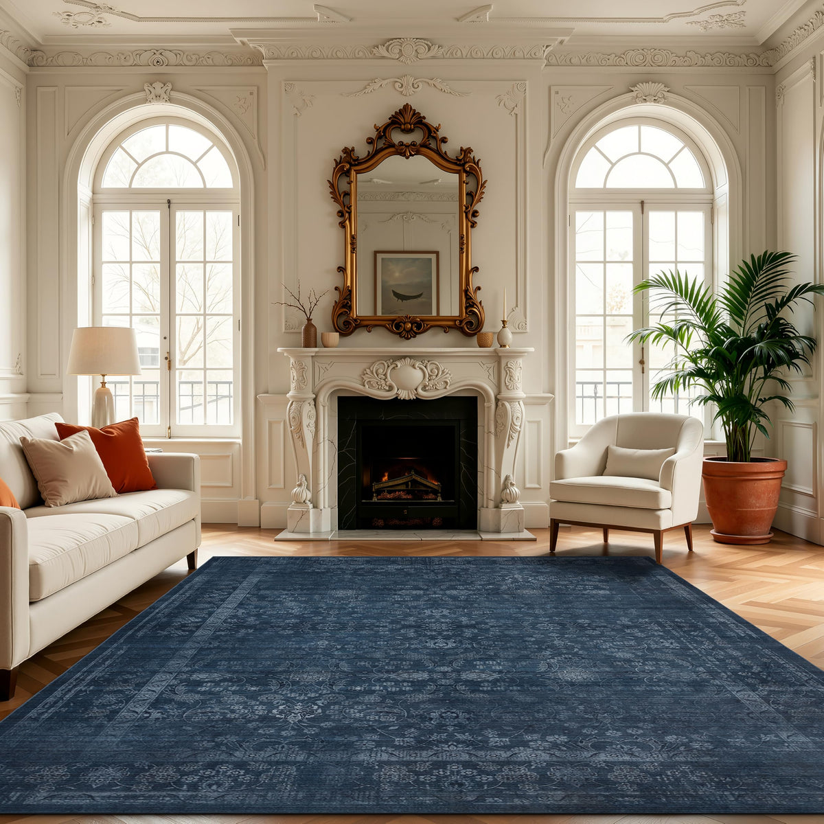 Ultra-Soft Washable Area Rug with Non-Slip Backing