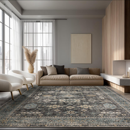 Ultra-Soft Washable Area Rug with Non-Slip Backing