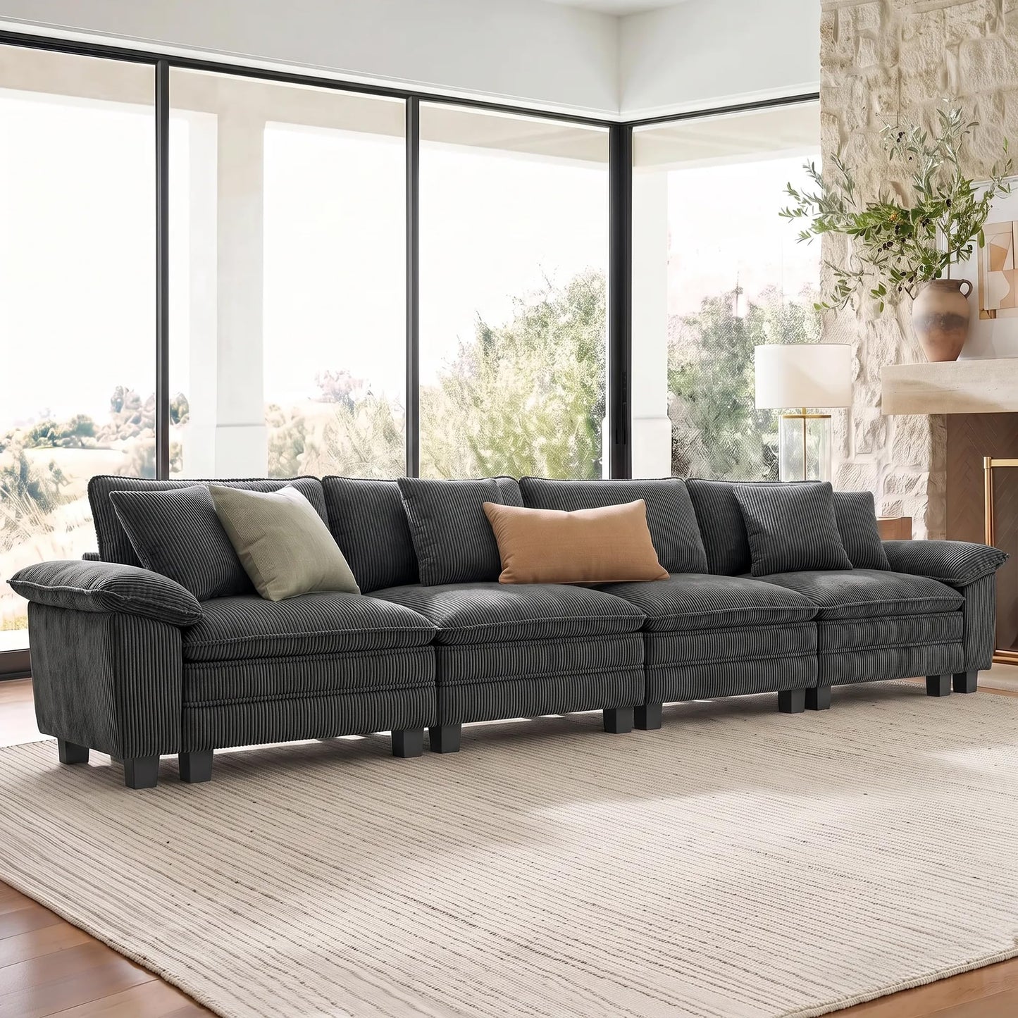 Shaped Modular Cloud Sectional Sofa