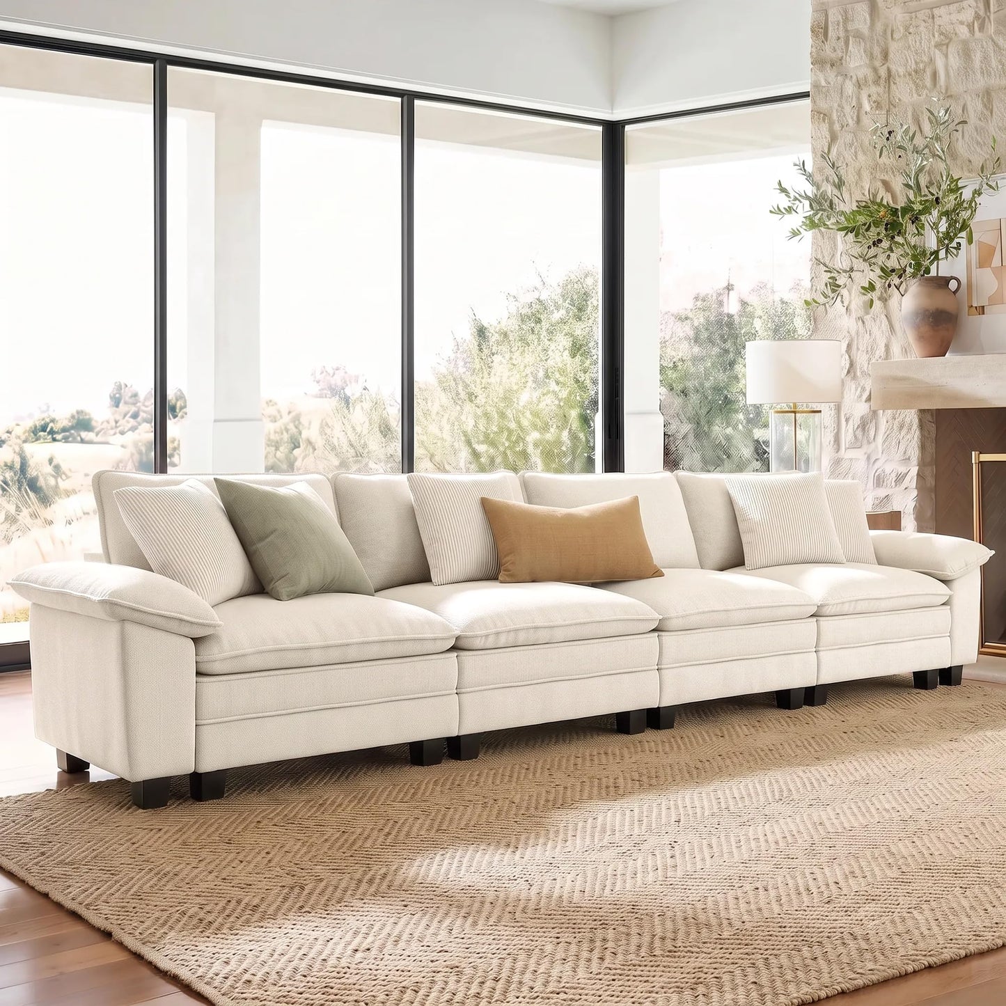 Shaped Modular Cloud Sectional Sofa