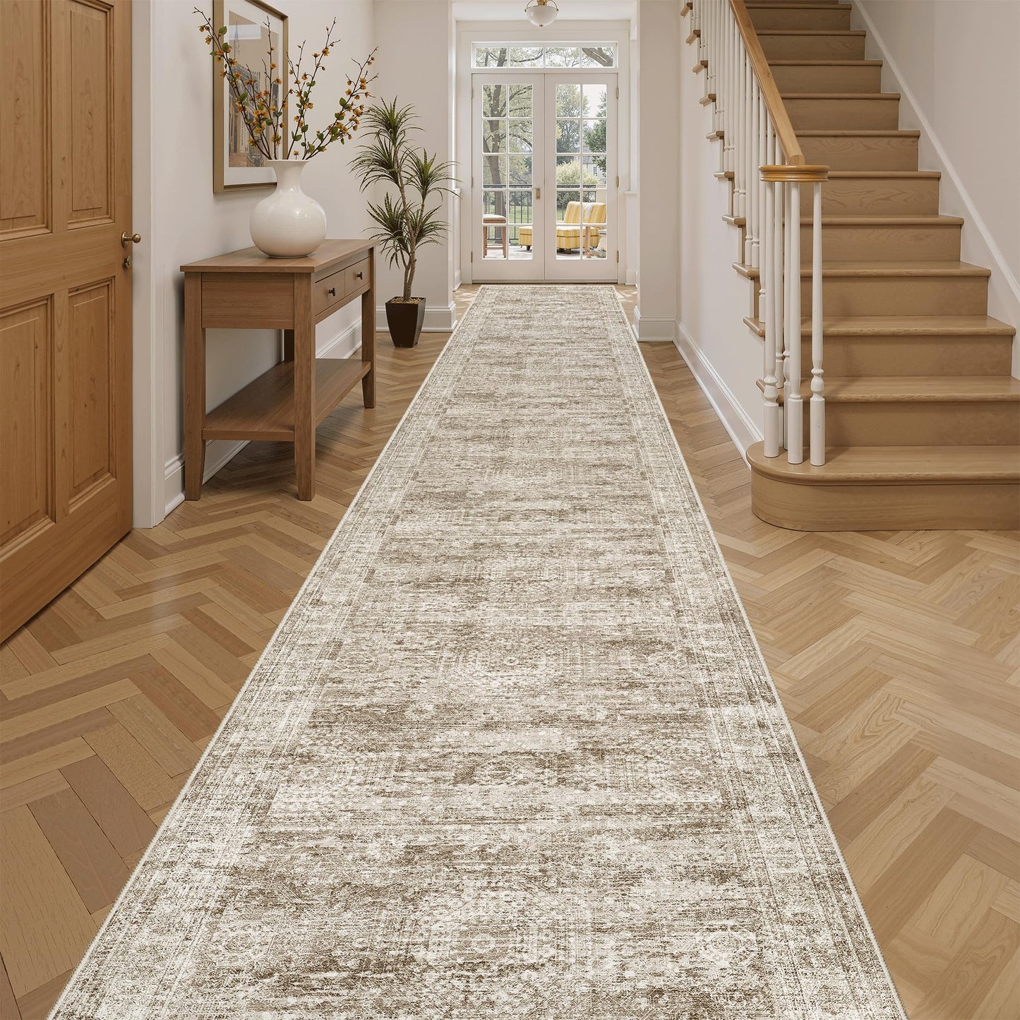 Washable Area Rug with Non-Slip Backing