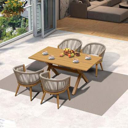 Portland Outdoor Dining Set with Modern Design