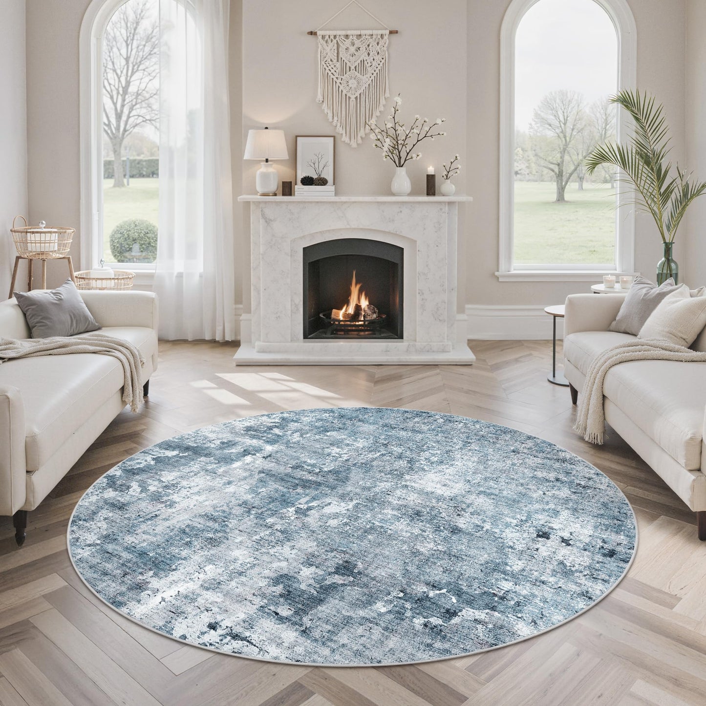 Washable Area Rug with Non-Slip Backing