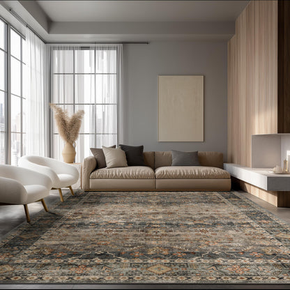 Ultra-Soft Washable Area Rug with Non-Slip Backing