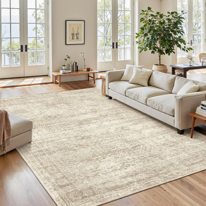 Washable Area Rug with Non-Slip Backing