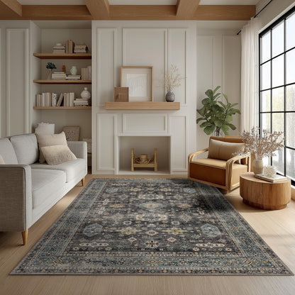 Ultra-Soft Washable Area Rug with Non-Slip Backing