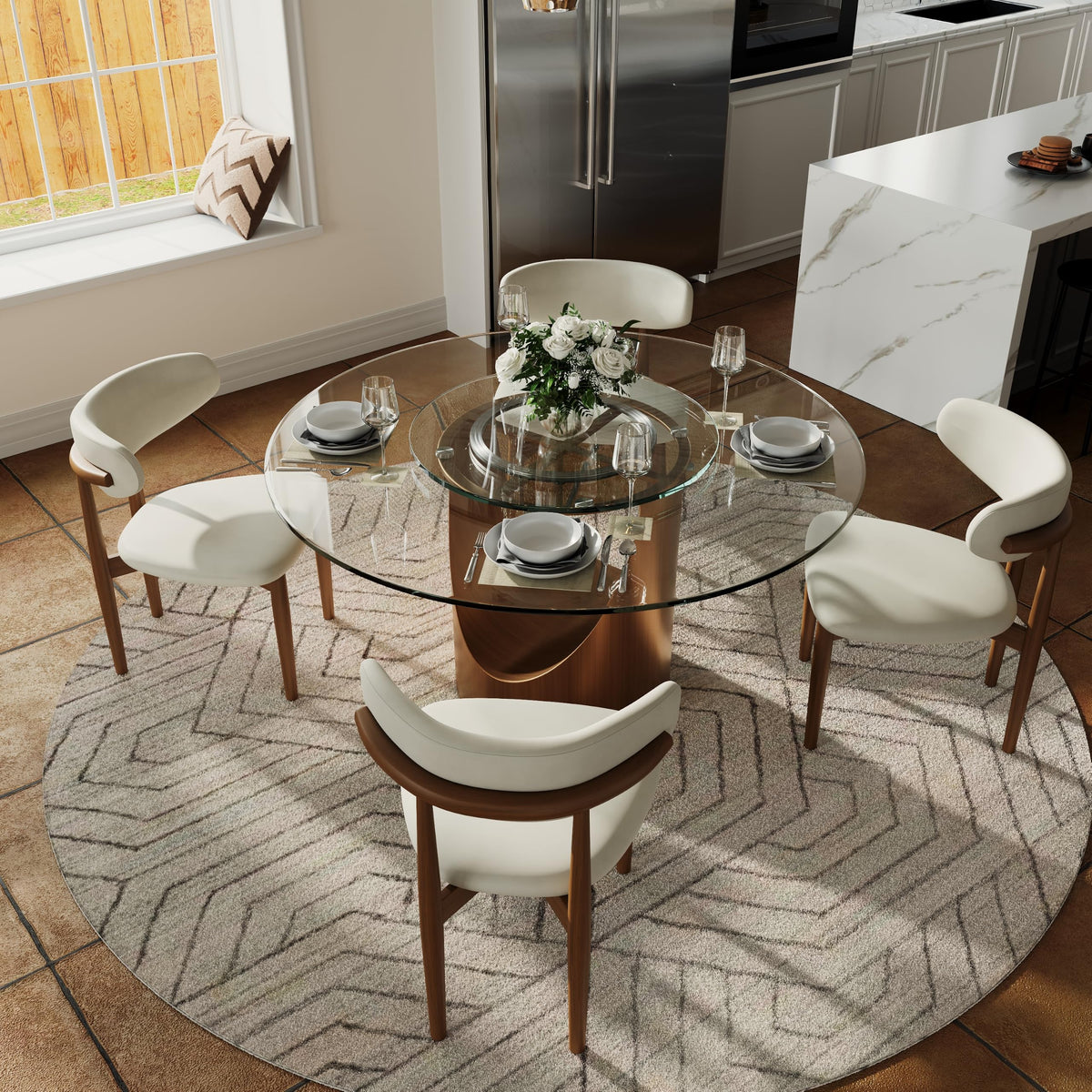 Modern Dining Table with Sintered Stone Top